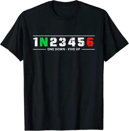 1N23456 Motorcycle Shift Biker Motorcyclist T-Shirt