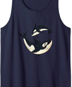 Cute Dolphins Whales Orca Whale Design Orcas Boys Girls Tank Top