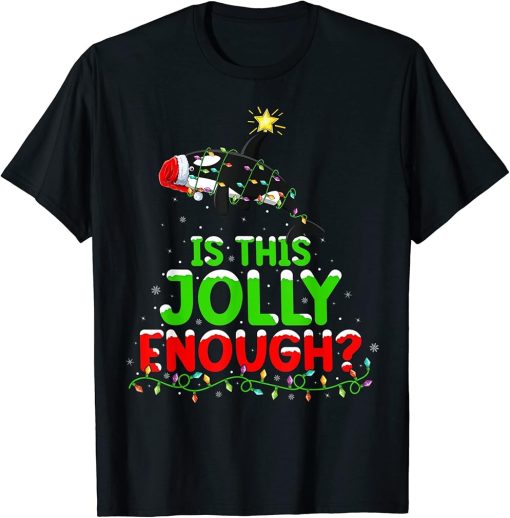 Xmas Lighting Is This Jolly Enough Orca Christmas Tree T-Shirt